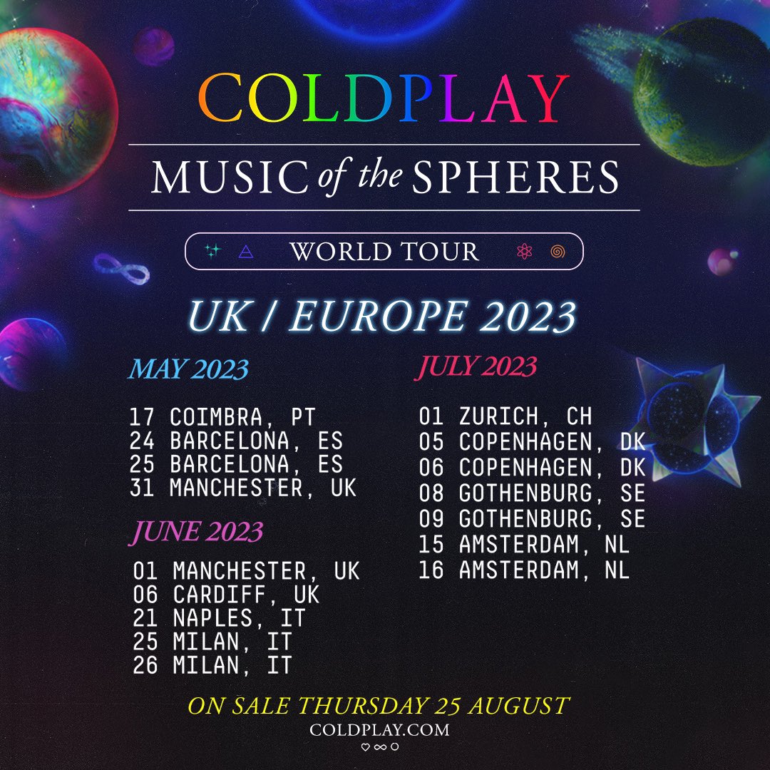 Coldplay nuove date aggiunte, sold out in 30 minuti Testi e Traduzioni